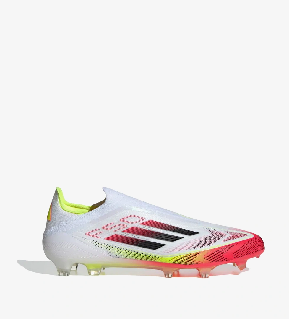 adidas F50 Elite Bağcıksız Erkek Beyaz Çim Saha Kramponu