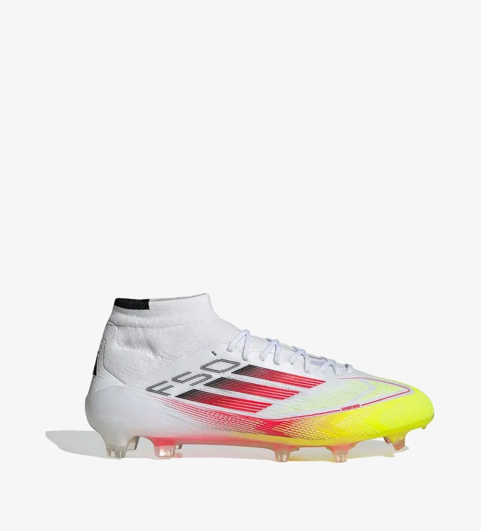 adidas F50 Elite Mid Çocuk Beyaz Çim Saha Kramponu