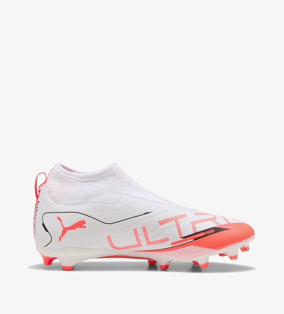 Puma Ultra 5 Match+ Ll Fg/Ag Çocuk Beyaz Çim Saha Kramponu