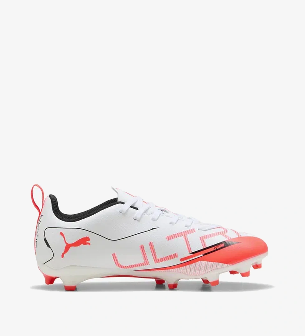 Puma Ultra 5 Play Fg/Ag Çocuk Beyaz Çim Saha Kramponu