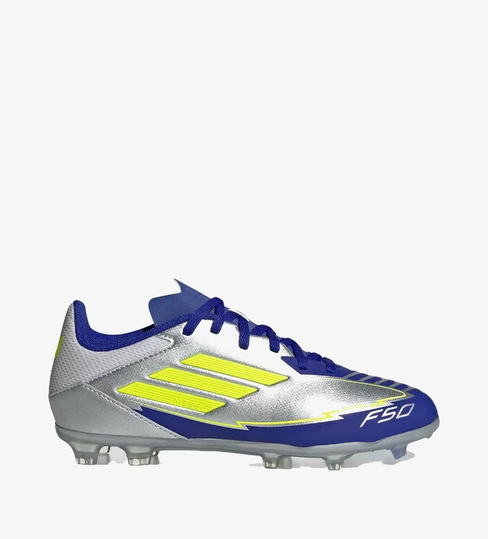 adidas F50 League Messi Çocuk Gri Çim Saha Kramponu