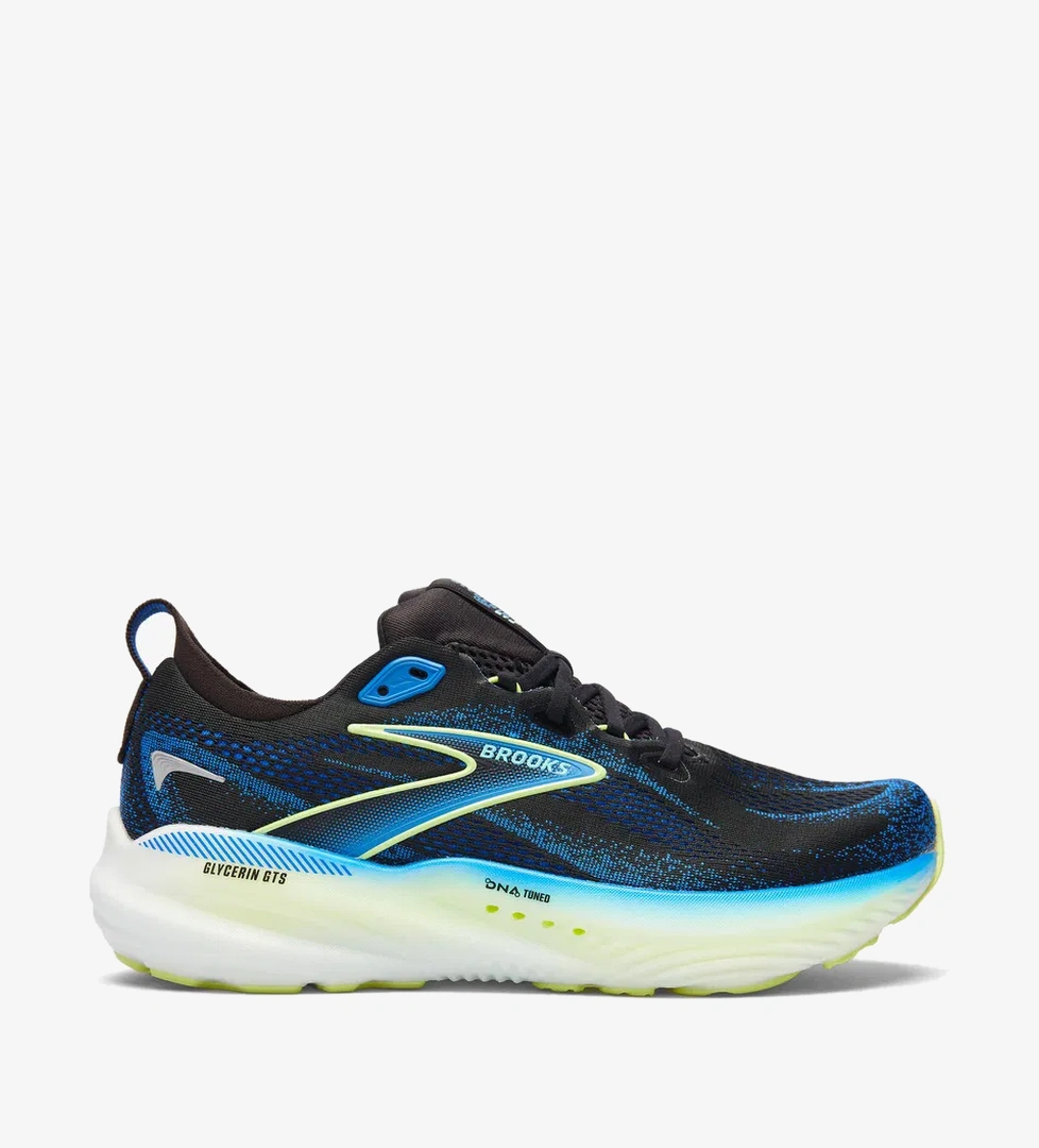 Brooks Brooks Glycerin GTS 22 Erkek Siyah/Mavi Koşu Ayakkabısı model görseli