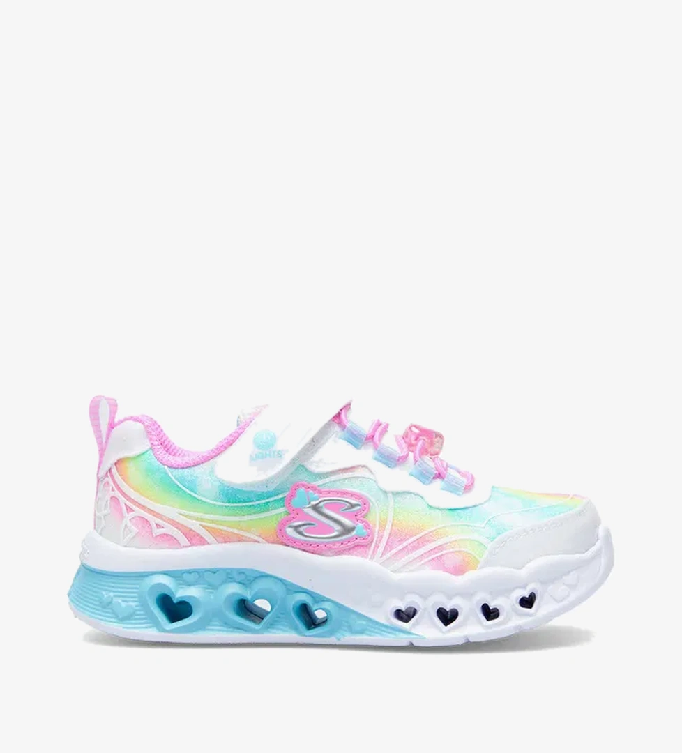 Skechers Flutter Heart Lights Groovy Swirl Çocuk Beyaz Spor Ayakkabı