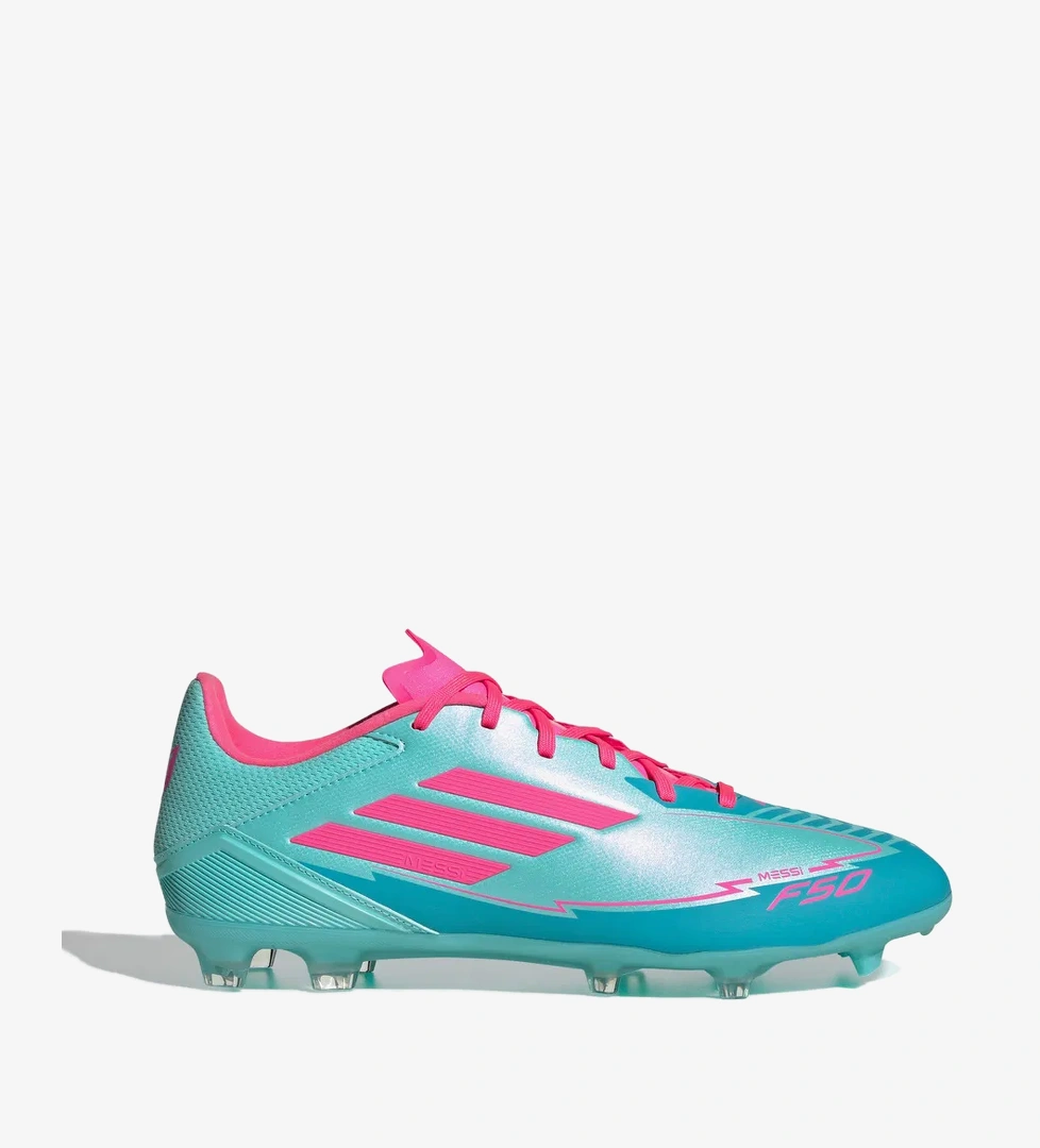 adidas F50 League Messi Erkek Mavi Çim Saha Kramponu - Görsel 1