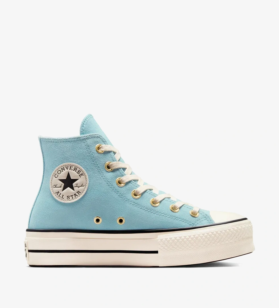 Converse Chuck Taylor All Star Lift Unisex Mavi Süet Platform Sneaker