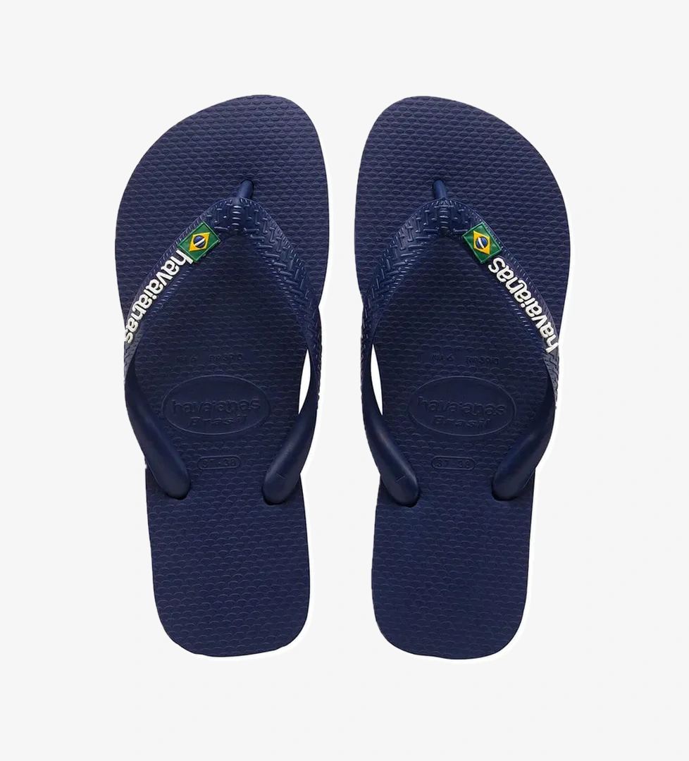 Havaianas Brasil Logo Erkek Lacivert Terlik - Görsel 1