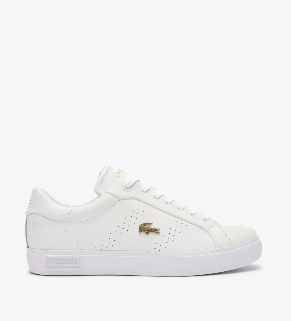 Lacoste Powercourt 2.0 Leather Kadın Beyaz Spor Ayakkabı - Görsel 1