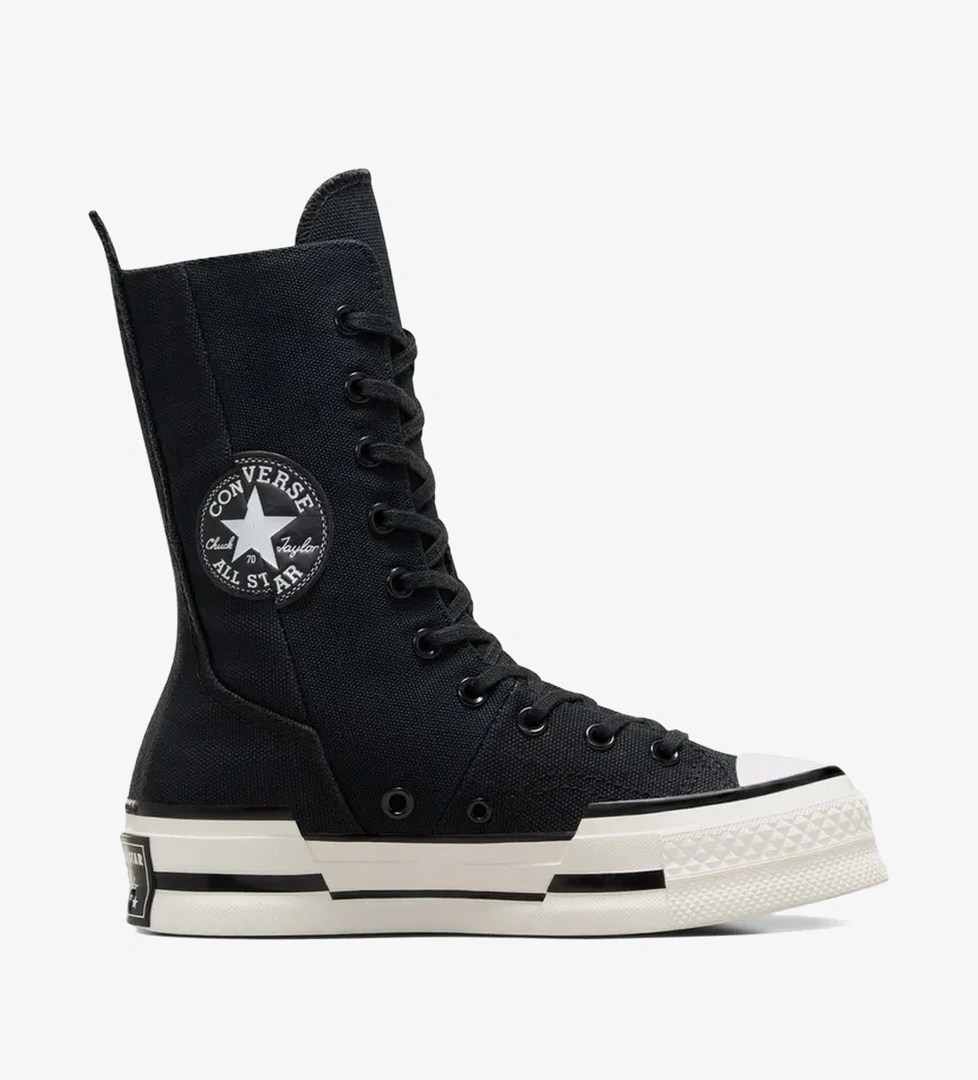 Converse Chuck 70 Plus XHi Unisex Siyah Platform Sneaker