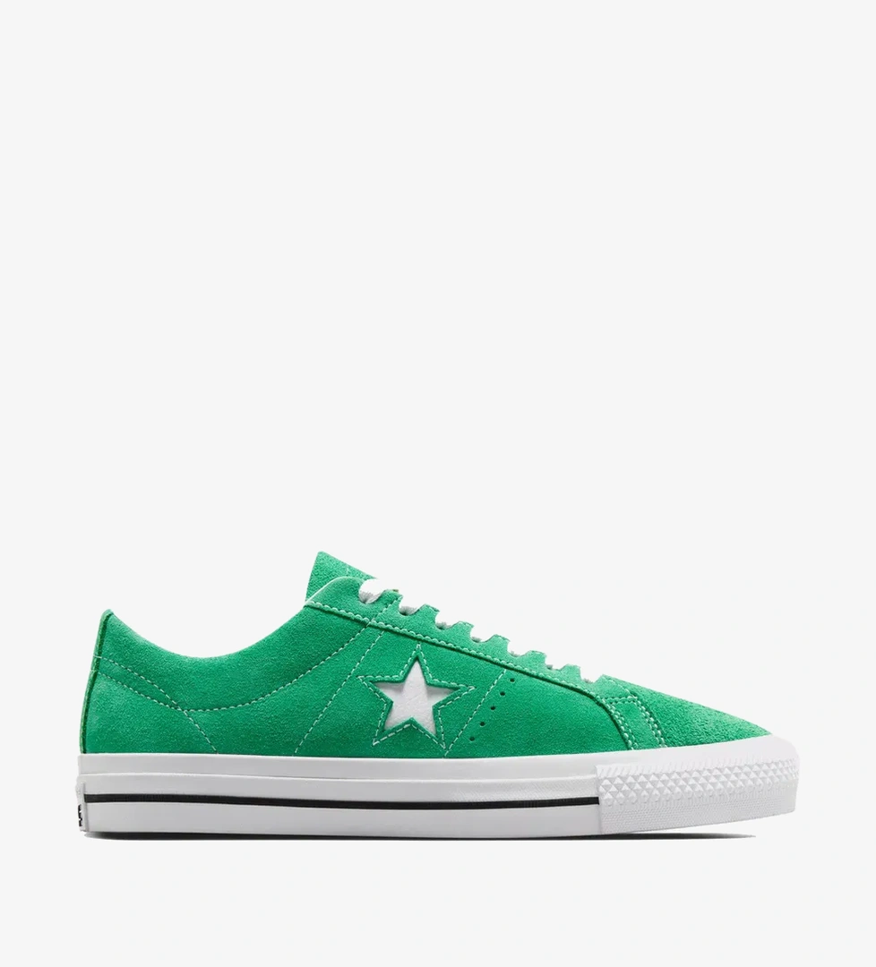 Converse One Star Pro Unisex Yeşil Süet Sneaker - Görsel 1
