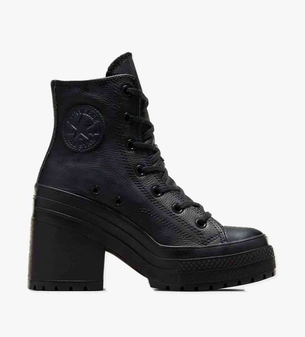 Converse Chuck 70 De Luxe Unisex Siyah Deri Platform Sneaker