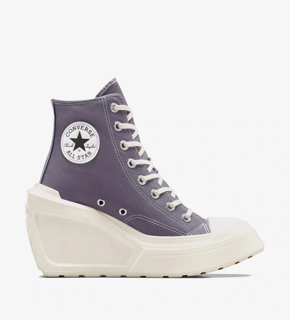 Converse Chuck 70 De Luxe Wedge Unisex Mor Platform Sneaker - Görsel 1