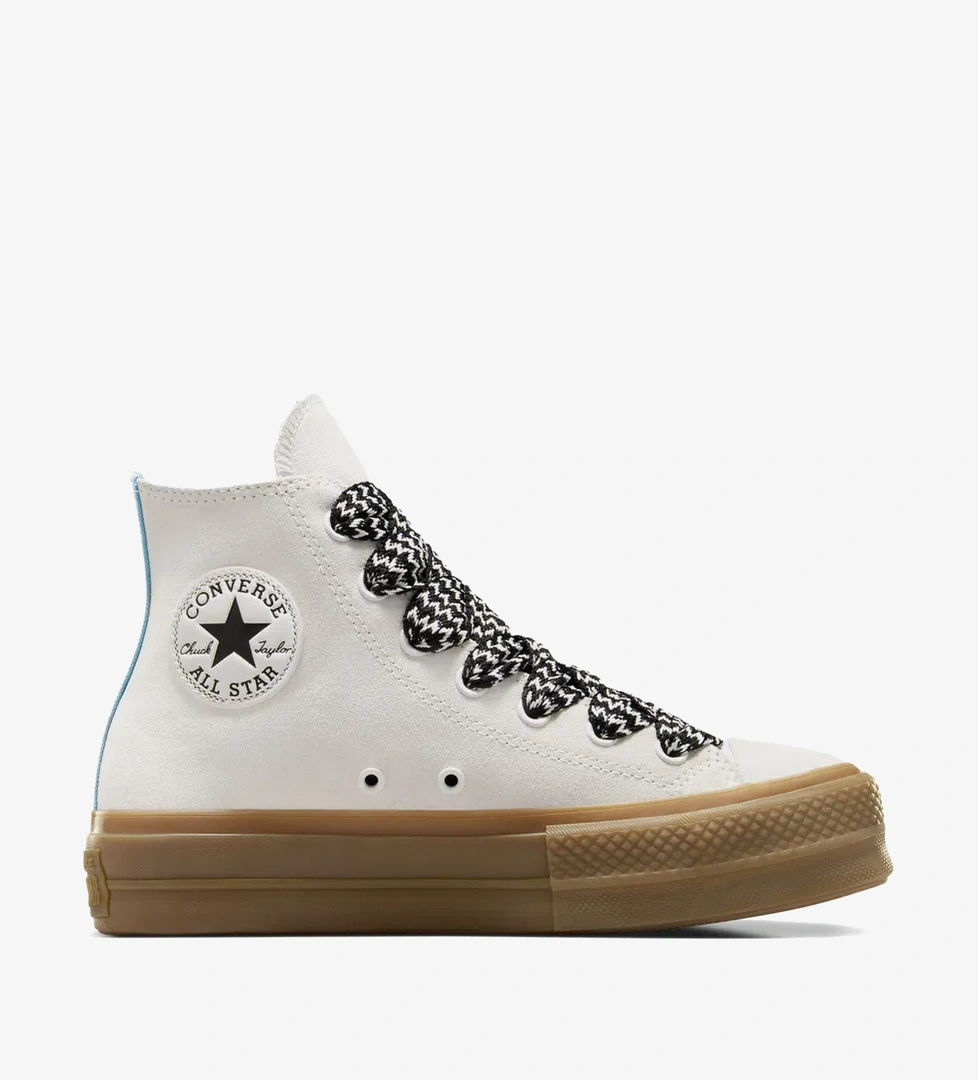 Converse Chuck Taylor All Star Lift Kadın Krem Süet Platform Sneaker - Görsel 1