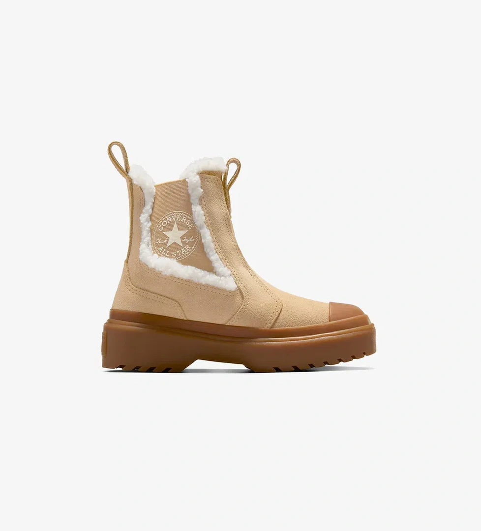 Converse Chuck Taylor All Star Chelsea Lugged Çocuk Kahverengi Süet Platform Bot