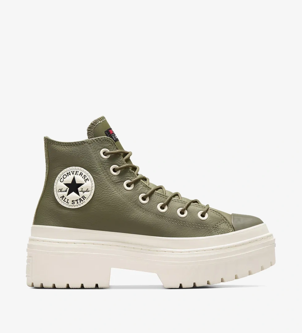 Converse Chuck Taylor All Star Lugged Heel Kadın Yeşil Deri Platform Bot