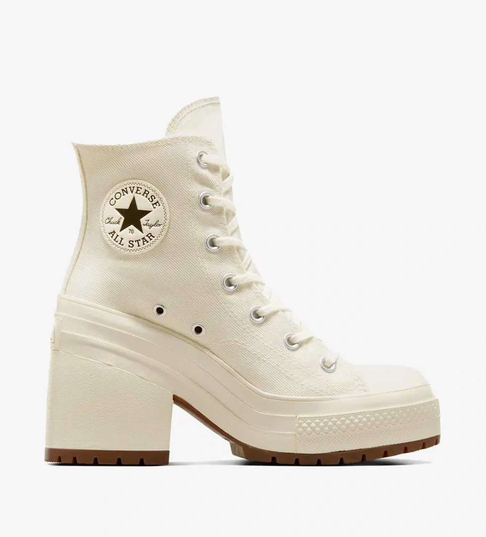 Converse Chuck 70 De Luxe Heel Kadın Krem Platform Sneaker