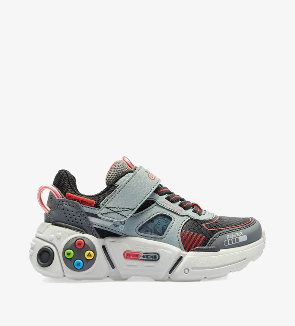 Skechers Game Kicks Gametronix 2.0 Çocuk Gri Spor Ayakkabı - Görsel 1
