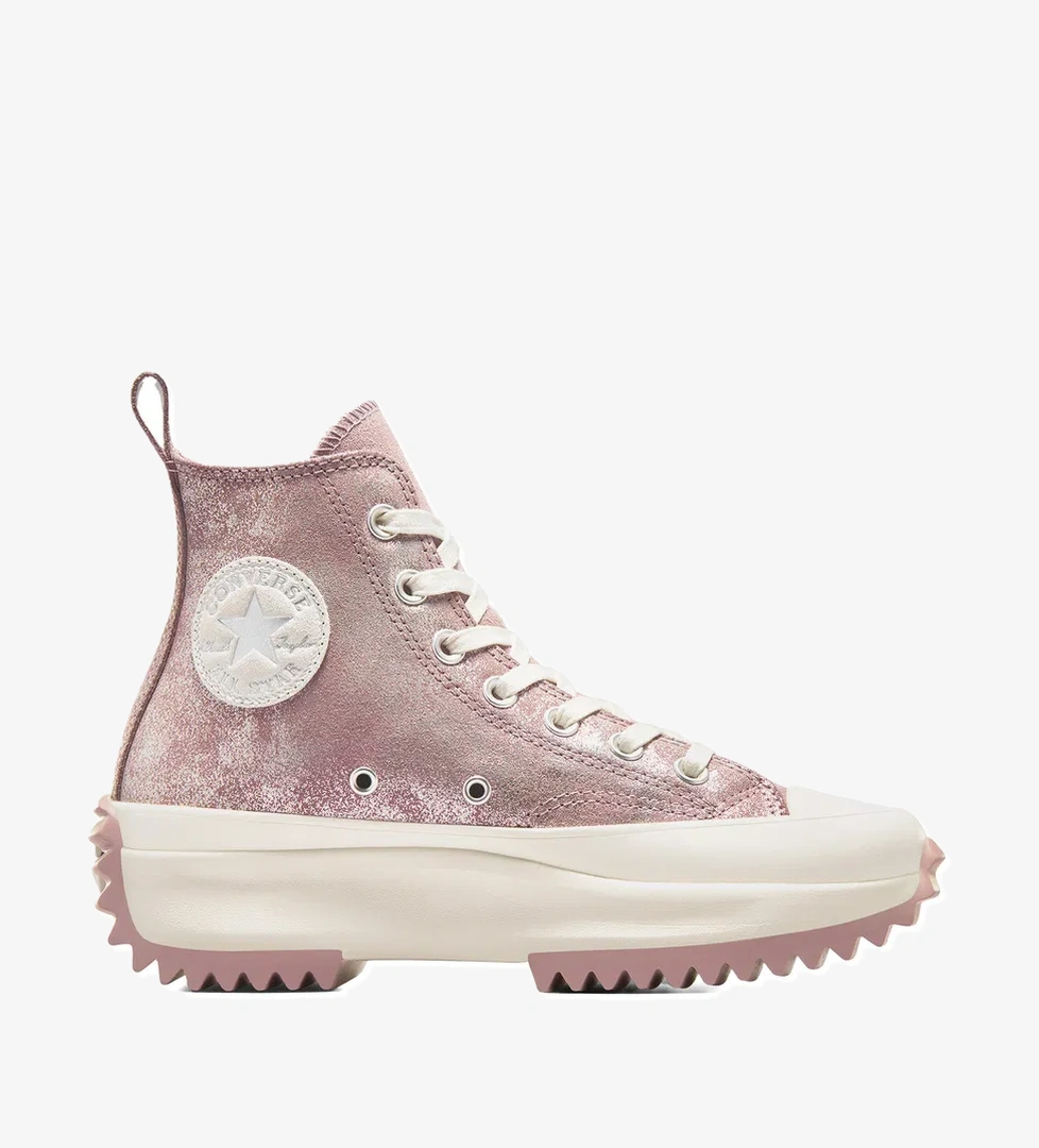 Converse Run Star Hike Unisex Pembe Süet Platform Sneaker