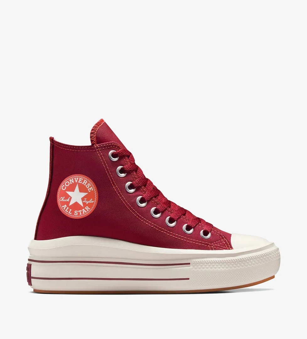 Converse Chuck Taylor All Star Move Platform Kadın Bordo Platform Sneaker