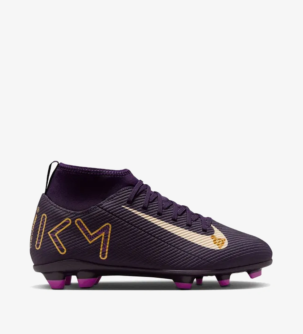 Nike Jr. Mercurial Superfly 10 Club "Kylian Mbappe" Çocuk Mor Çim Saha Kramponu