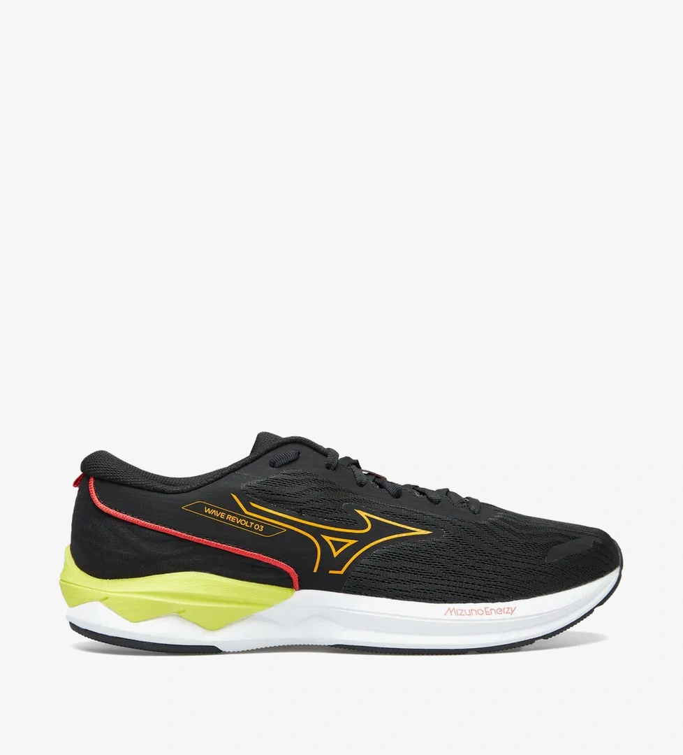 Mizuno Mizuno Wave Revolt 3 Erkek Siyah Koşu Ayakkabısı model görseli