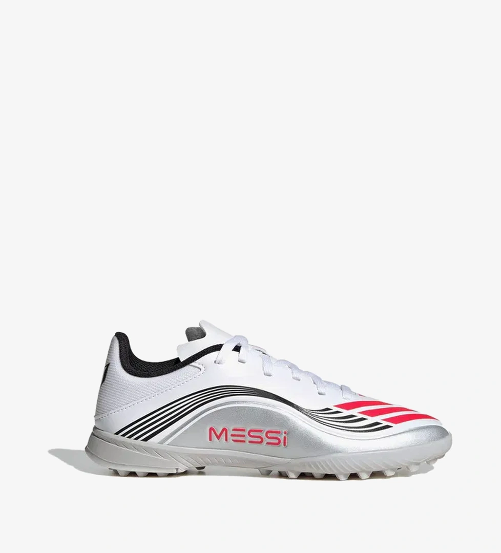 adidas F50 Messi League Çocuk Beyaz Halı Saha Kramponu