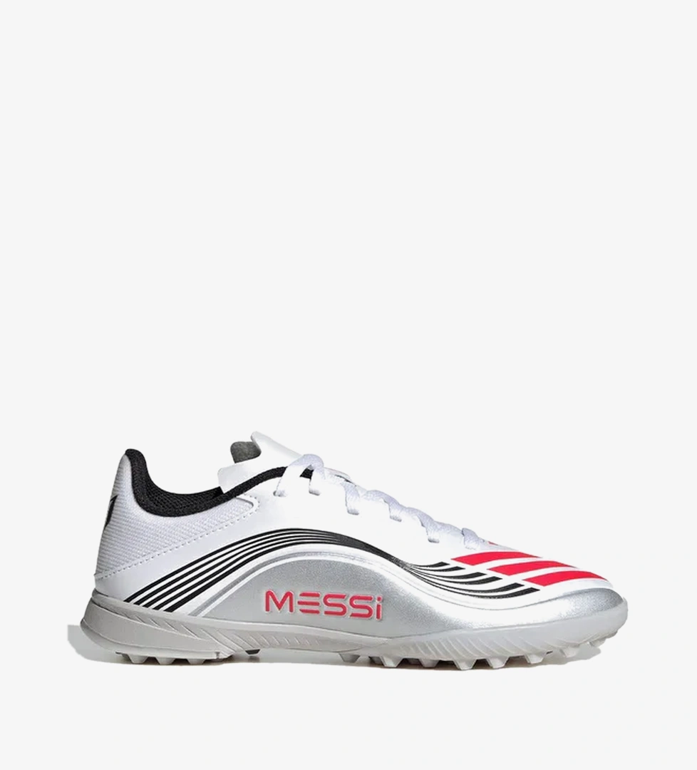 adidas F50 Messi League Çocuk Beyaz Halı Saha Kramponu