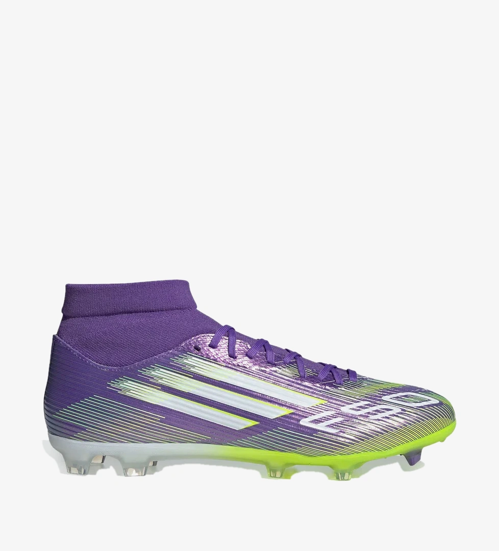 adidas F50 League Mid Firm-Multi Ground Erkek Mor Çim Saha Kramponu