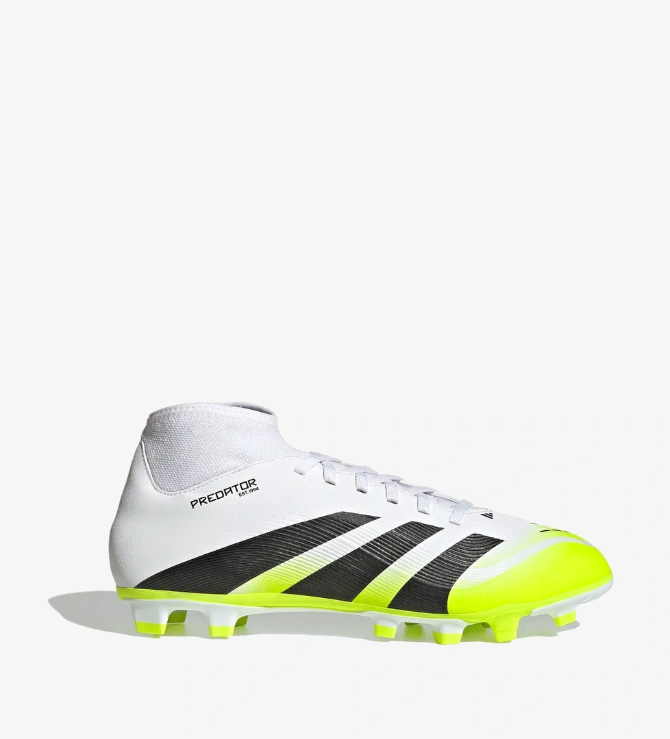 adidas Predator Club Sock Firm-Multi Ground Erkek Beyaz Çim Saha Kramponu - Görsel 1