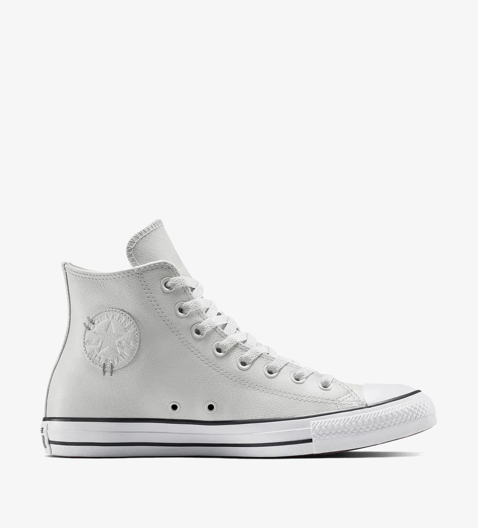 Converse Chuck Taylor All Star Leather Unisex Gri Sneaker - Görsel 1
