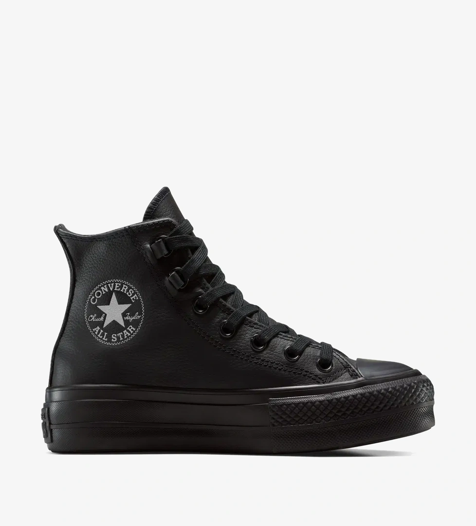 Converse Chuck Taylor All Star Lift Platform Deri Unisex Siyah Sneaker