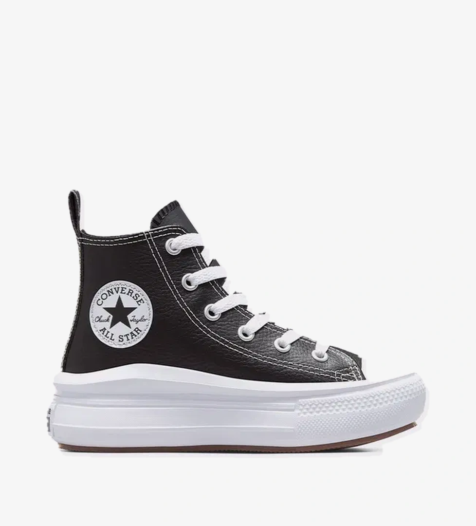Converse Chuck Taylor All Star Move Platform Çocuk Siyah Deri Sneaker