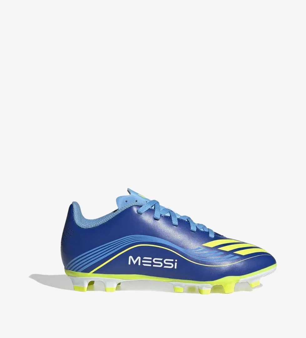 adidas F50 Messi Club Firm-Multi Ground Çocuk Mavi Çim Saha Kramponu