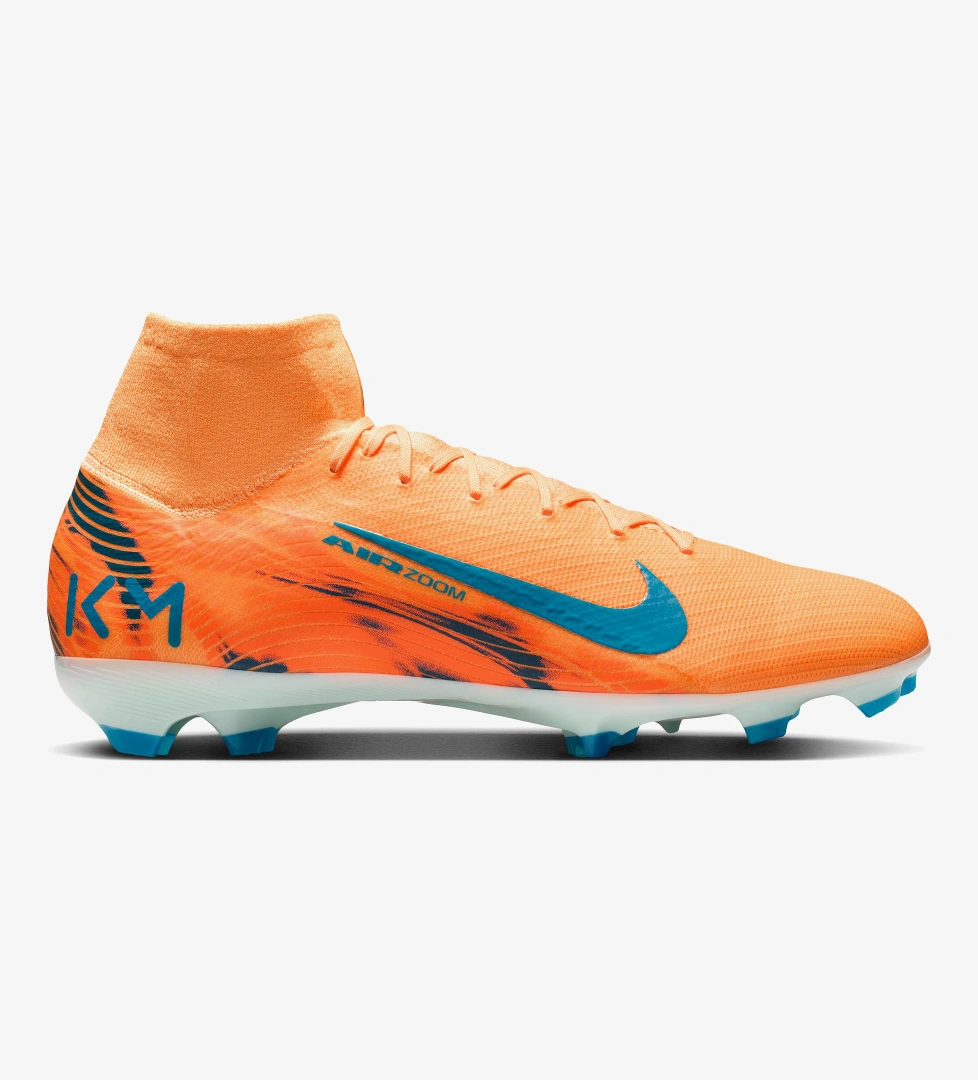 Nike Mercurial Superfly 10 Pro Kylian Mbappe Erkek Turuncu Çim Saha Kramponu