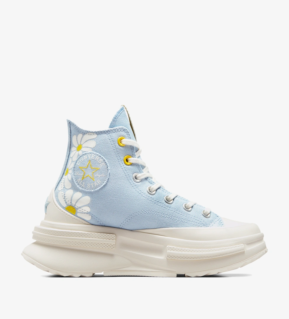 Converse Run Star Legacy Cx Platform Floral Unisex Mavi Platform Sneaker - Görsel 1