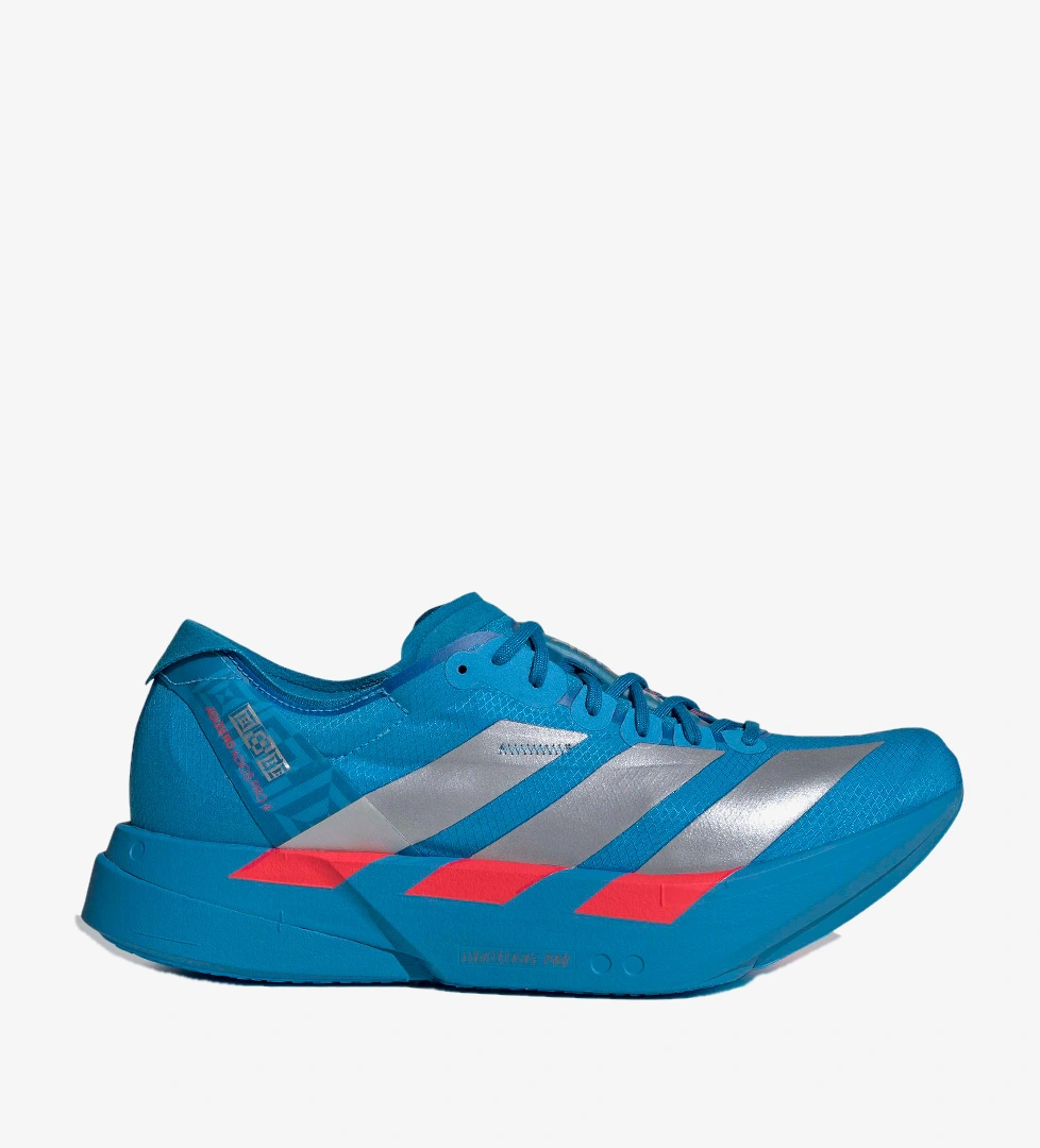 adidas Adizero Adios Pro 4 Erkek Mavi Koşu Ayakkabısı