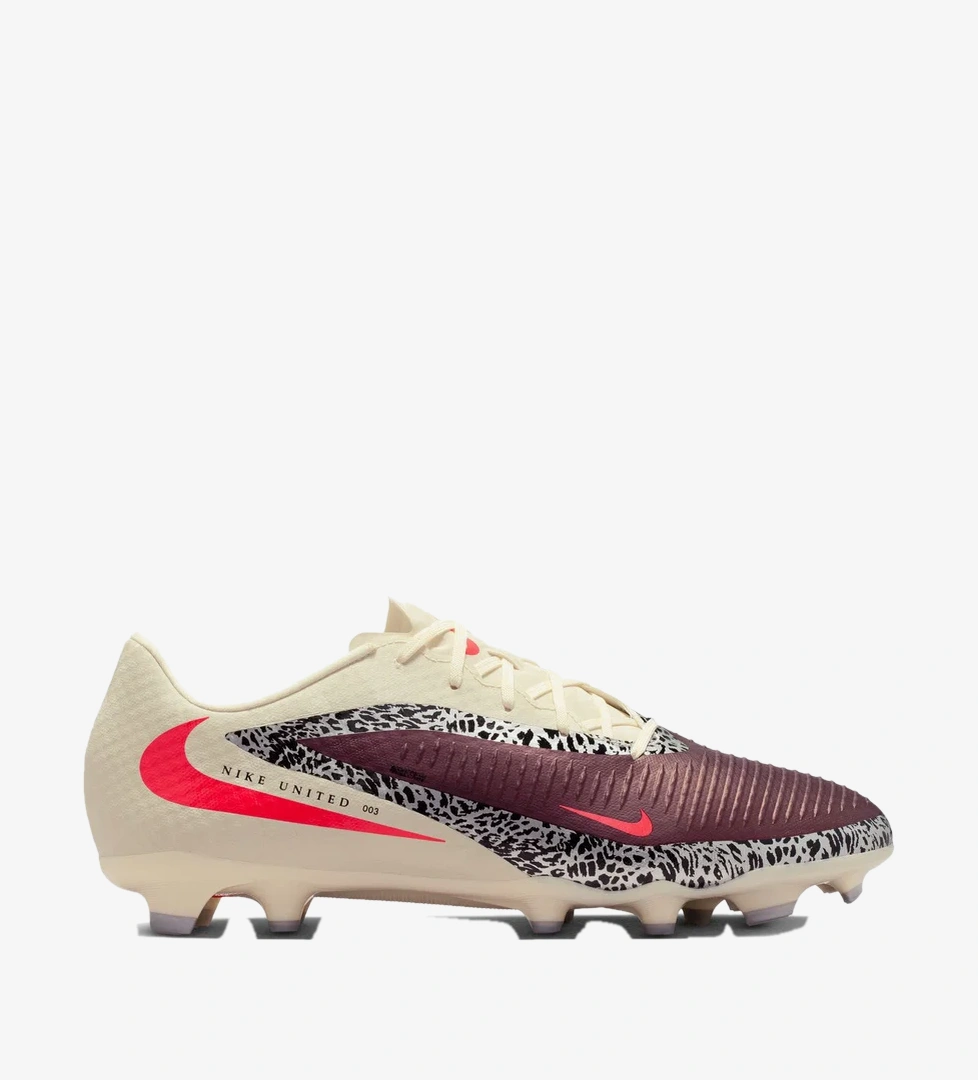 Nike Phantom 6 Low Acad Fg/Mg Erkek Bordo Çim Saha Kramponu