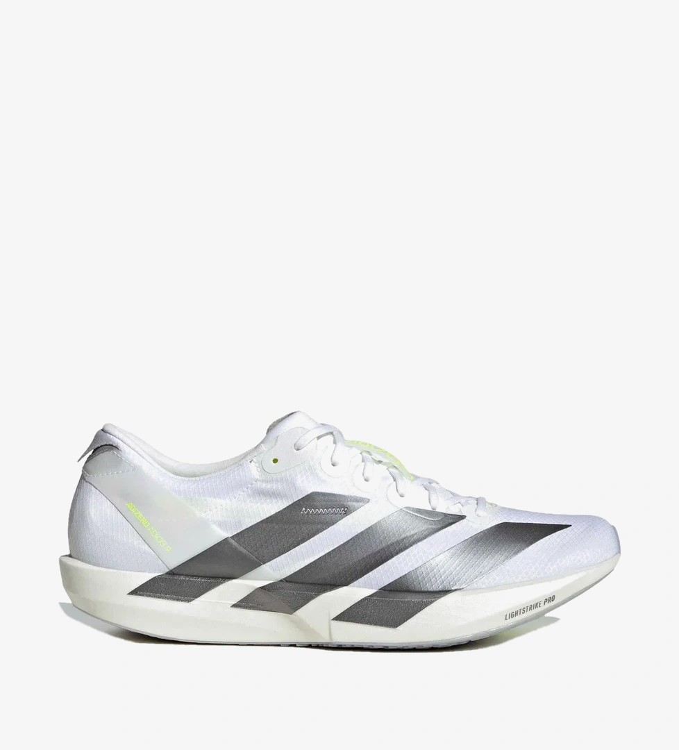adidas Adizero Adios 9 Erkek Beyaz Koşu Ayakkabısı