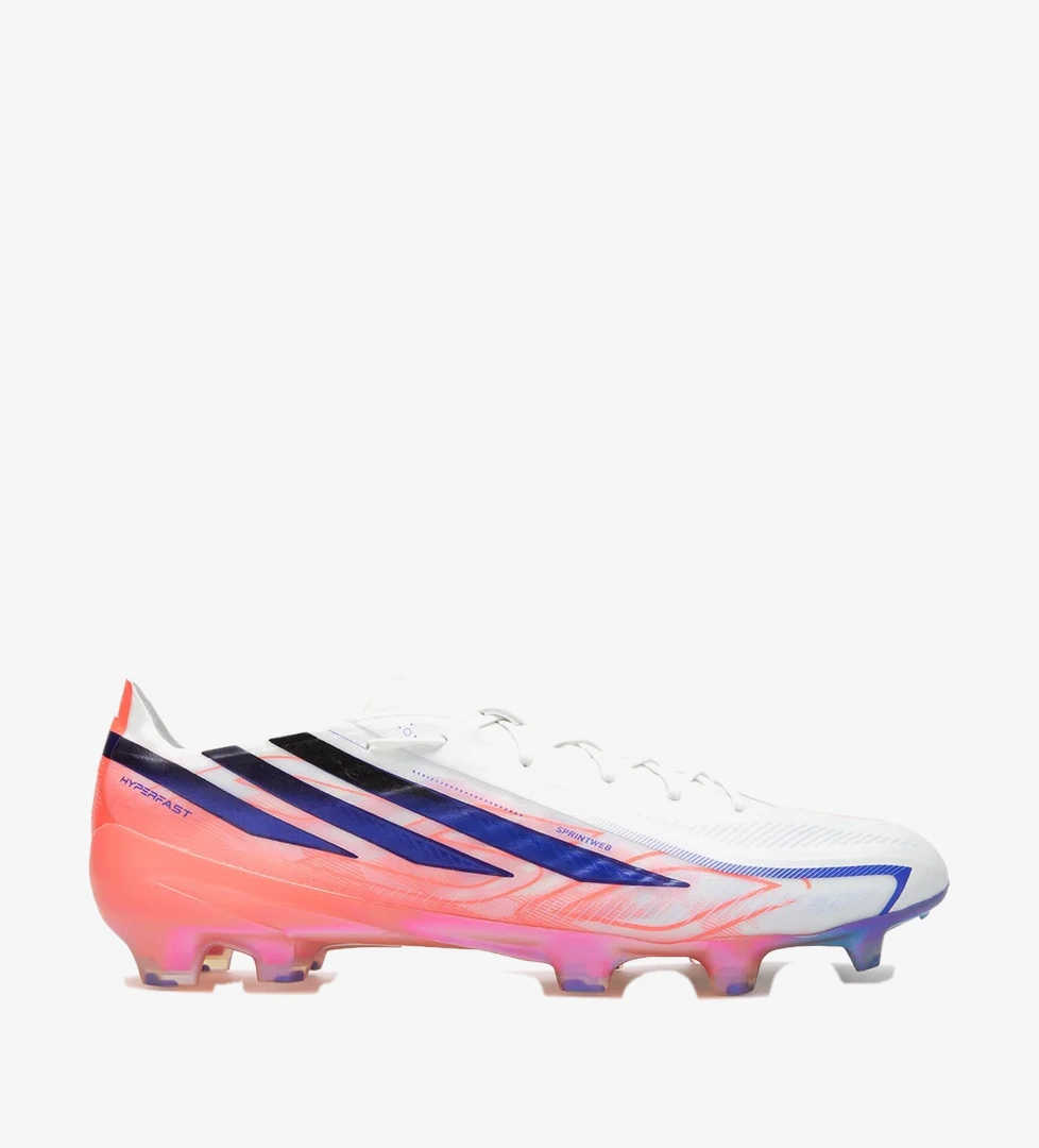 adidas F50 Hyperfast Elite Erkek Beyaz Çim Saha Kramponu