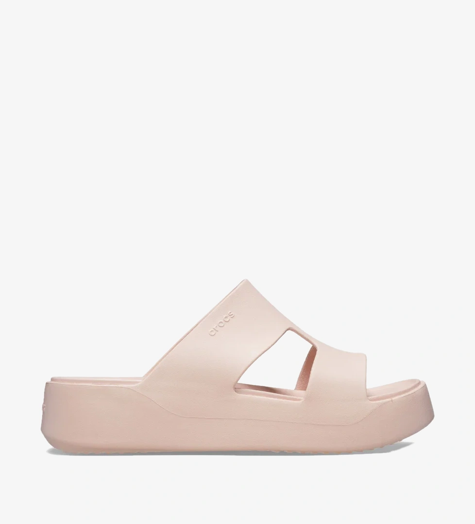 Crocs Getaway Platform H-Strap Kadın Bej Terlik