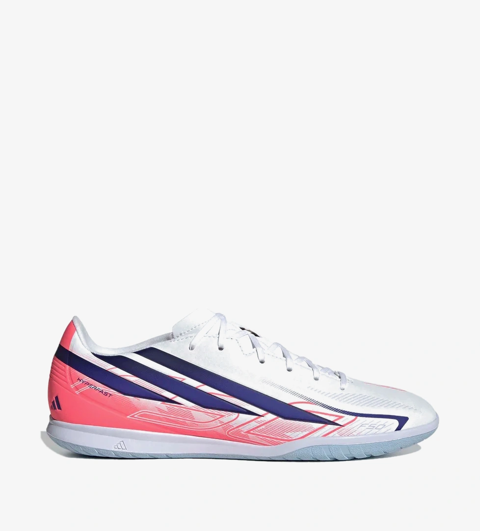 adidas F50 Hyperfast Club Erkek Beyaz Salon Futbolu Kramponu