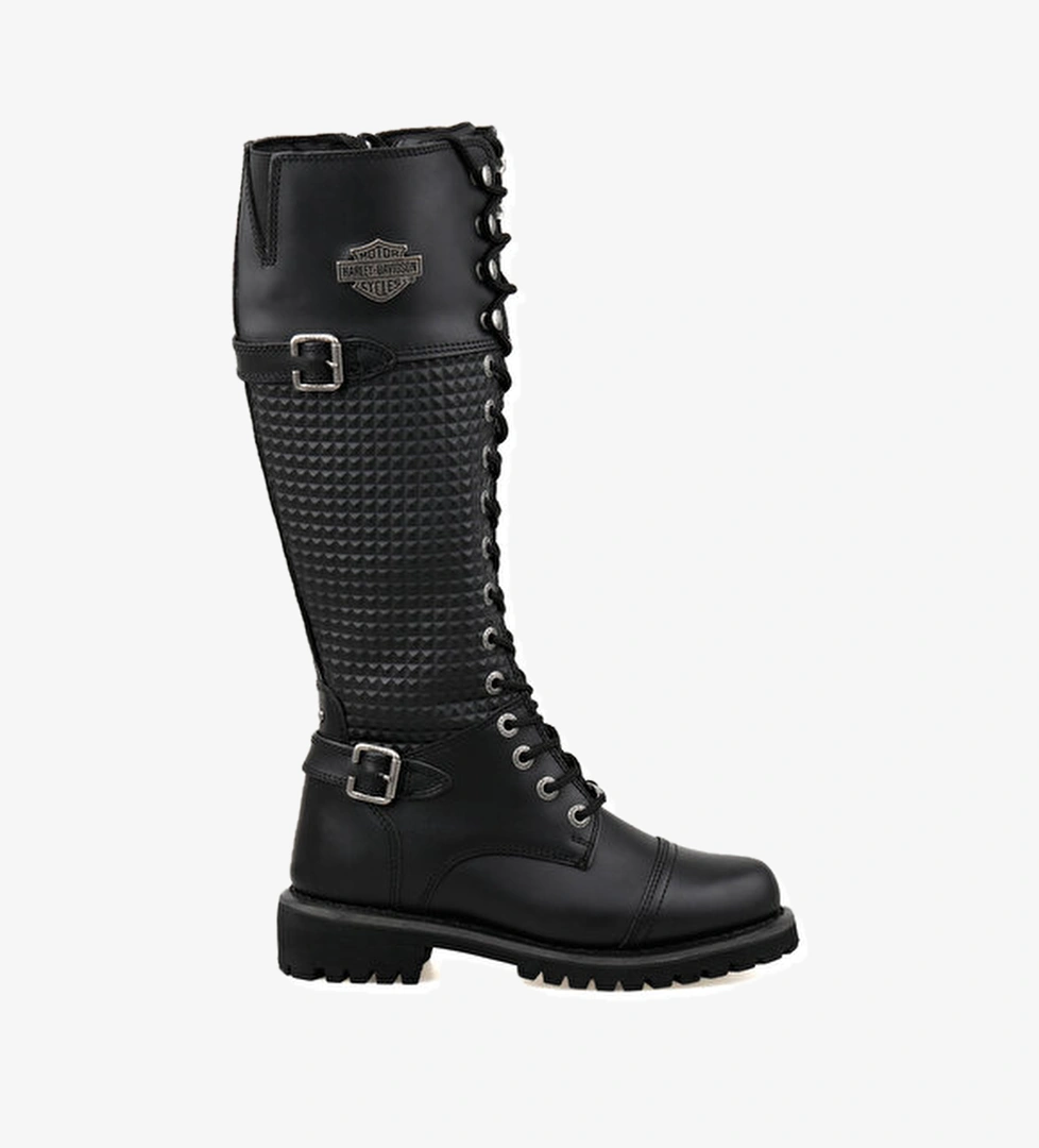 Harley Davidson Ayakkabı Çizme Tiny Black Deri - Görsel 1