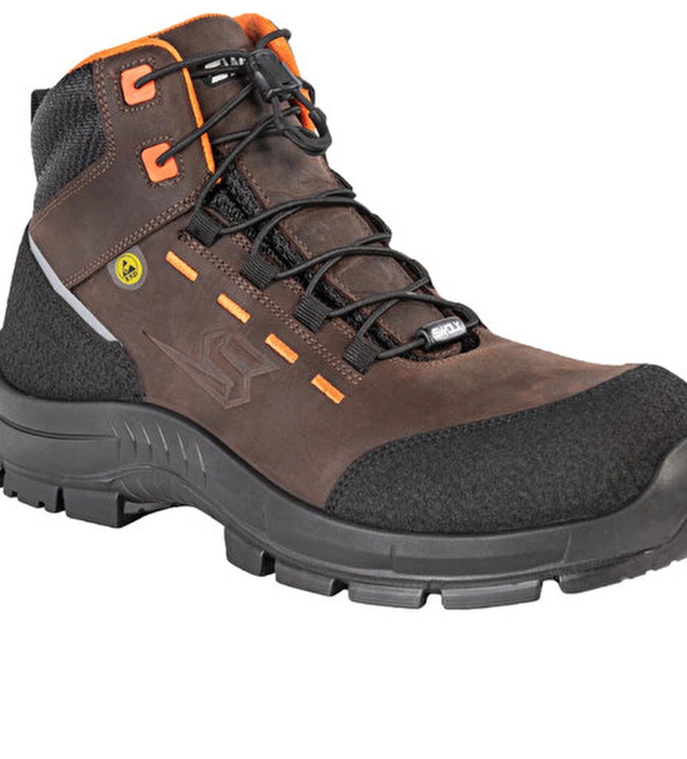 Swolx Swolx Ayakkabı İş Güvenlik Crazy Deri Pu Microfiber-S3 model görseli