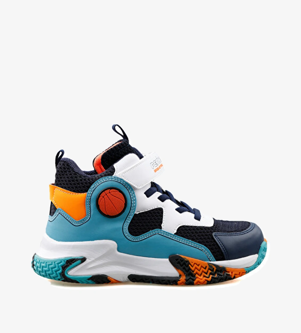Pepino Basketbol Ayakkabısı Fy24 1656 Lacivert Turkuaz Fosfor Turuncu - Görsel 1
