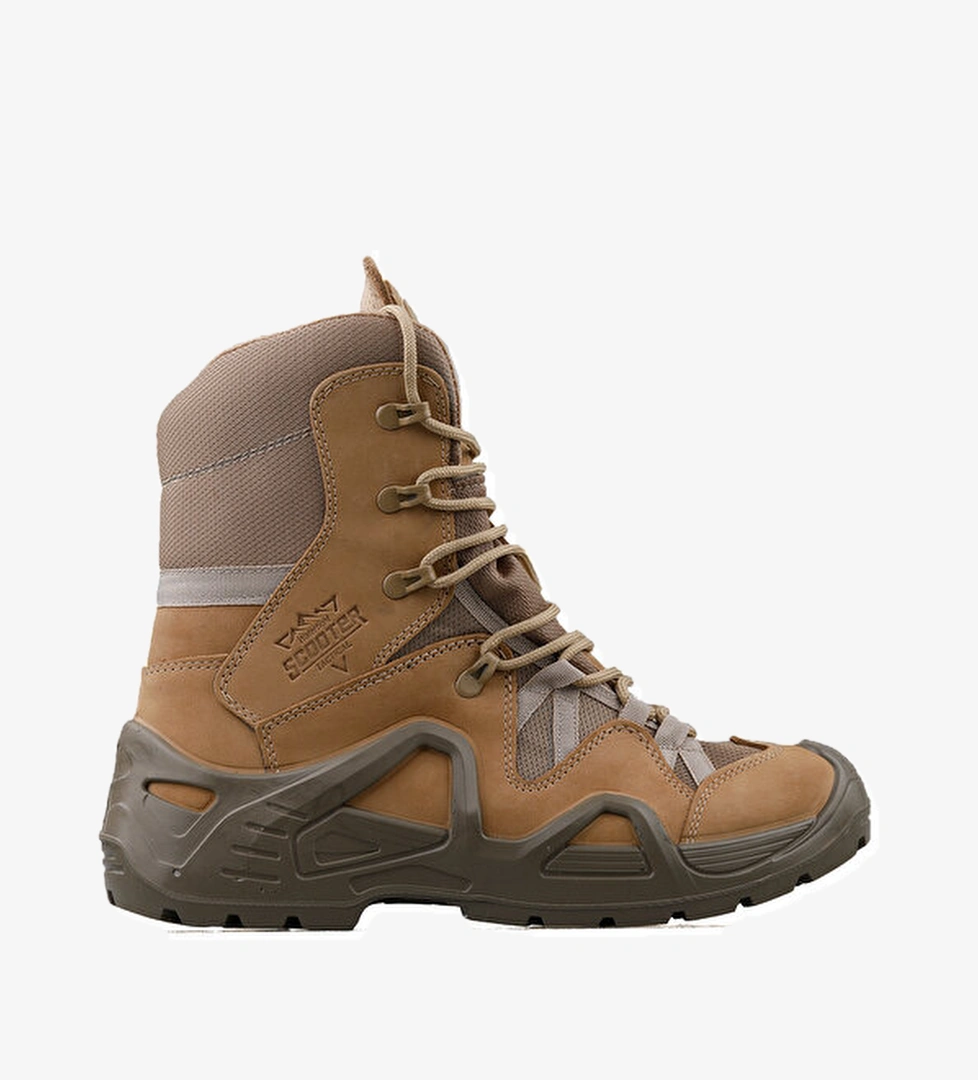 Scooter Kahverengi Scooter Nubuk Ayakkabısı Deri Bej