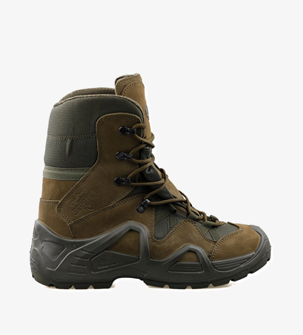 Scooter Ayakkabı Outdoor Ayakkabısı Nubuk Deri Haki - Görsel 1