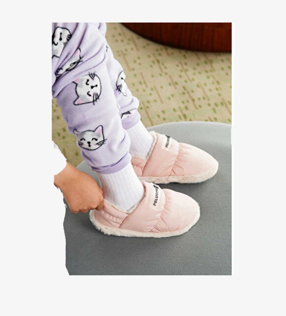 Peluche Ayakkabı Terlik Pink Parachute Child Slipper - Görsel 1