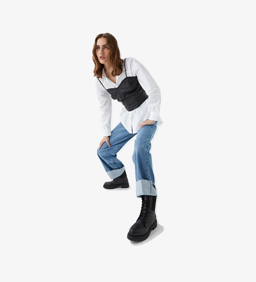 Lcw Steps Kalın Taban Bağcıklı Kadın Bot model görseli