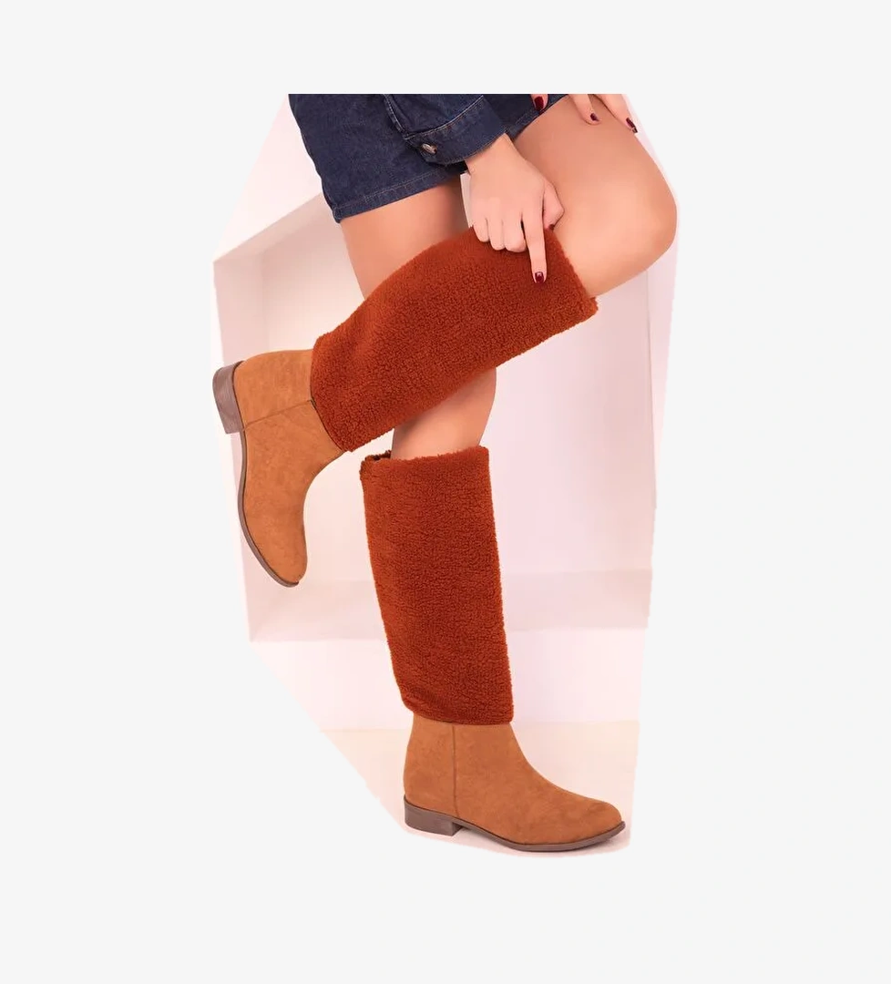 Soho Exclusive Süet Görünümlü Kadın Çizme model görseli