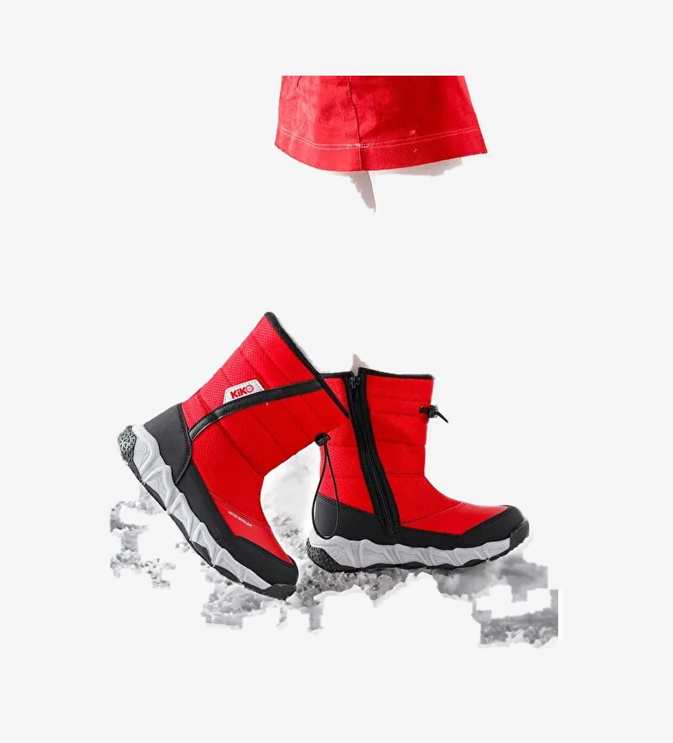 Molina Suya Dayanıklı Fermuarlı Kız/Erkek Çocuk Kar Bot Ayakkabı