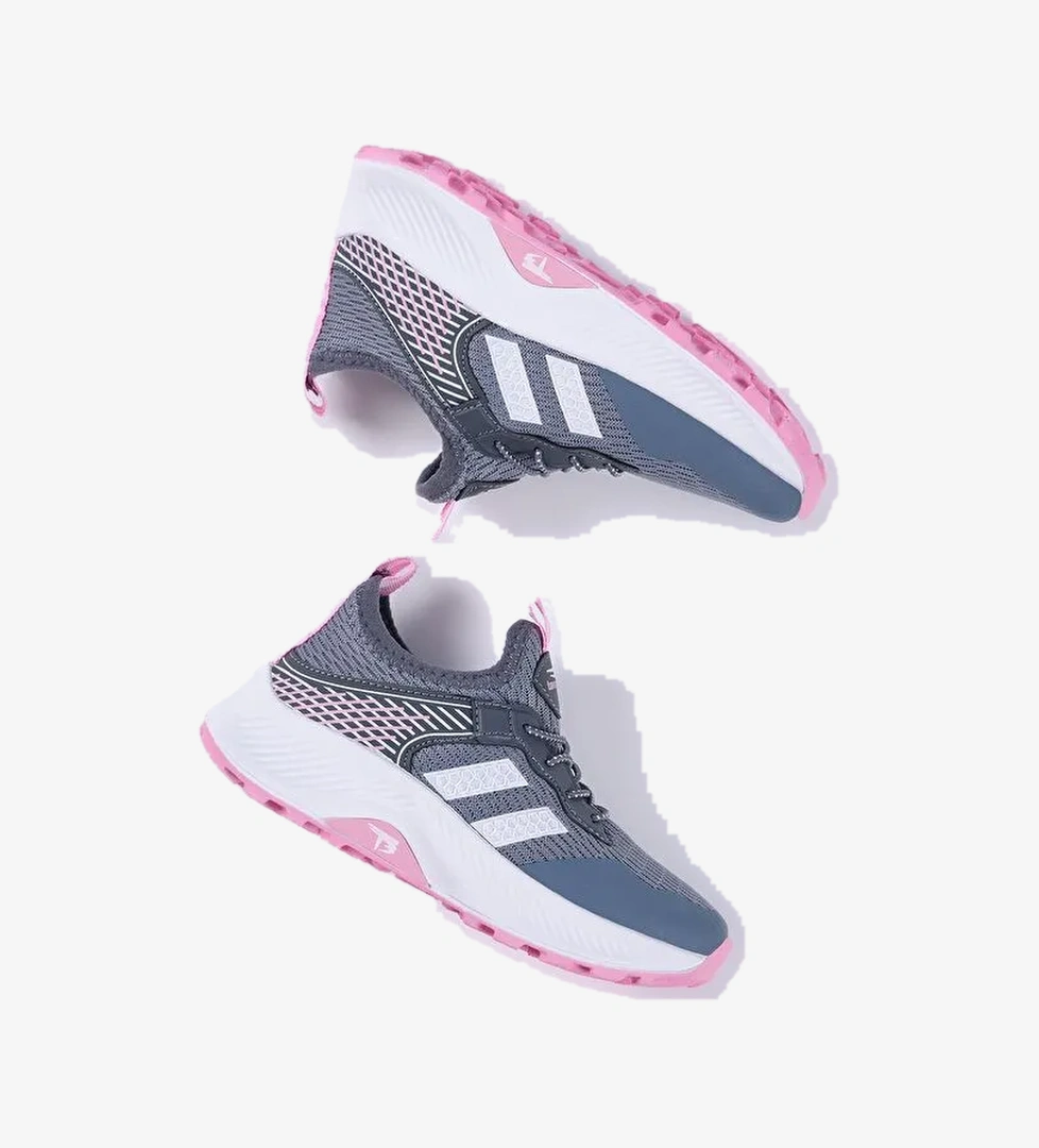 Tonny Black Çocuk Unisex Füme Pembe Rahat Kalıp Nefes Alabilen Kumaş Bağcıklı Sneaker model görseli